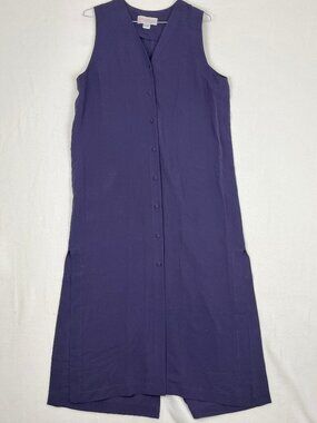 Vintage 90s Adam Douglass Adrianna Papell Silk Maxi Dress S Purple